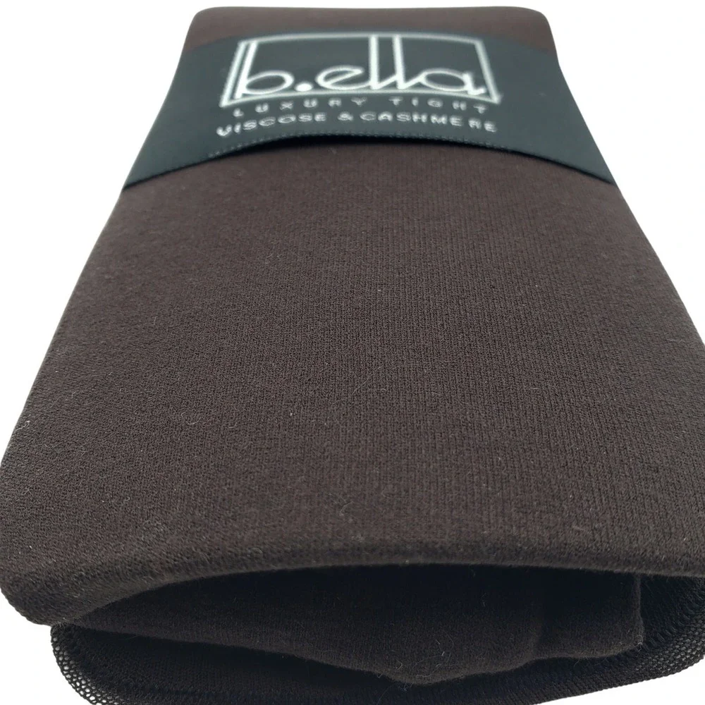 Espresso Brown Tights SMALL B.ella Opaque Georgia Cashmere Viscose Blend New S